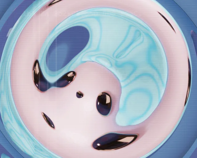 absract blue bunny